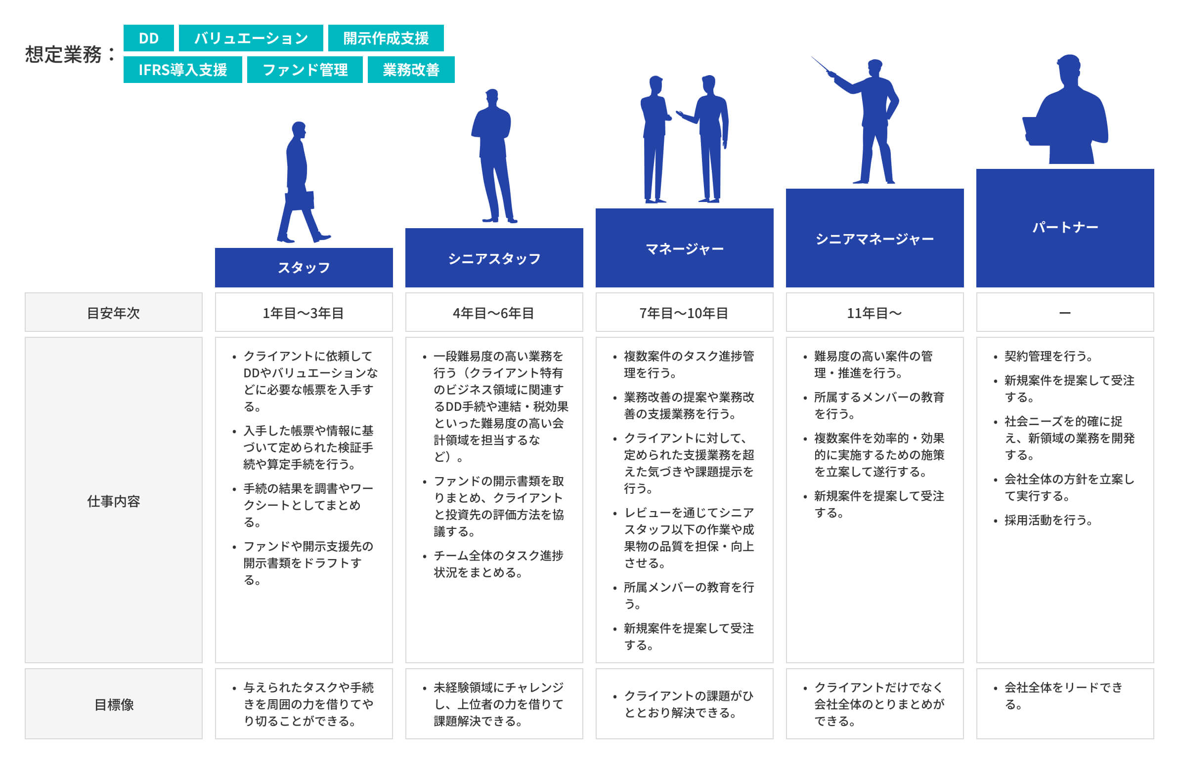 会計スタッフ(会計コンサル）のCareer Step